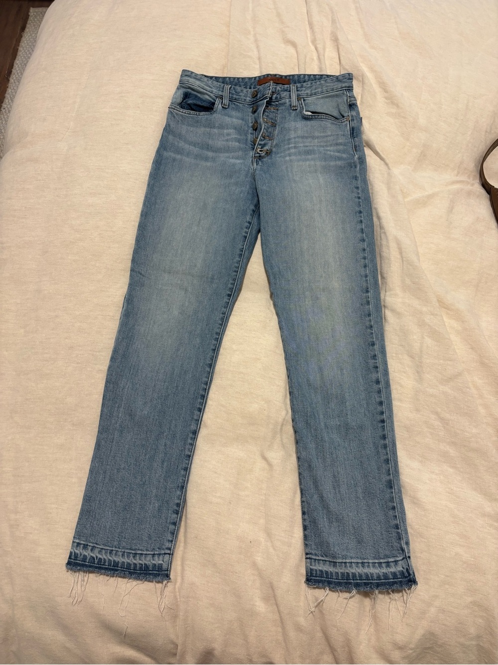 Joe's Jeans Light Blue Straight Leg High-Rise Button-Fly